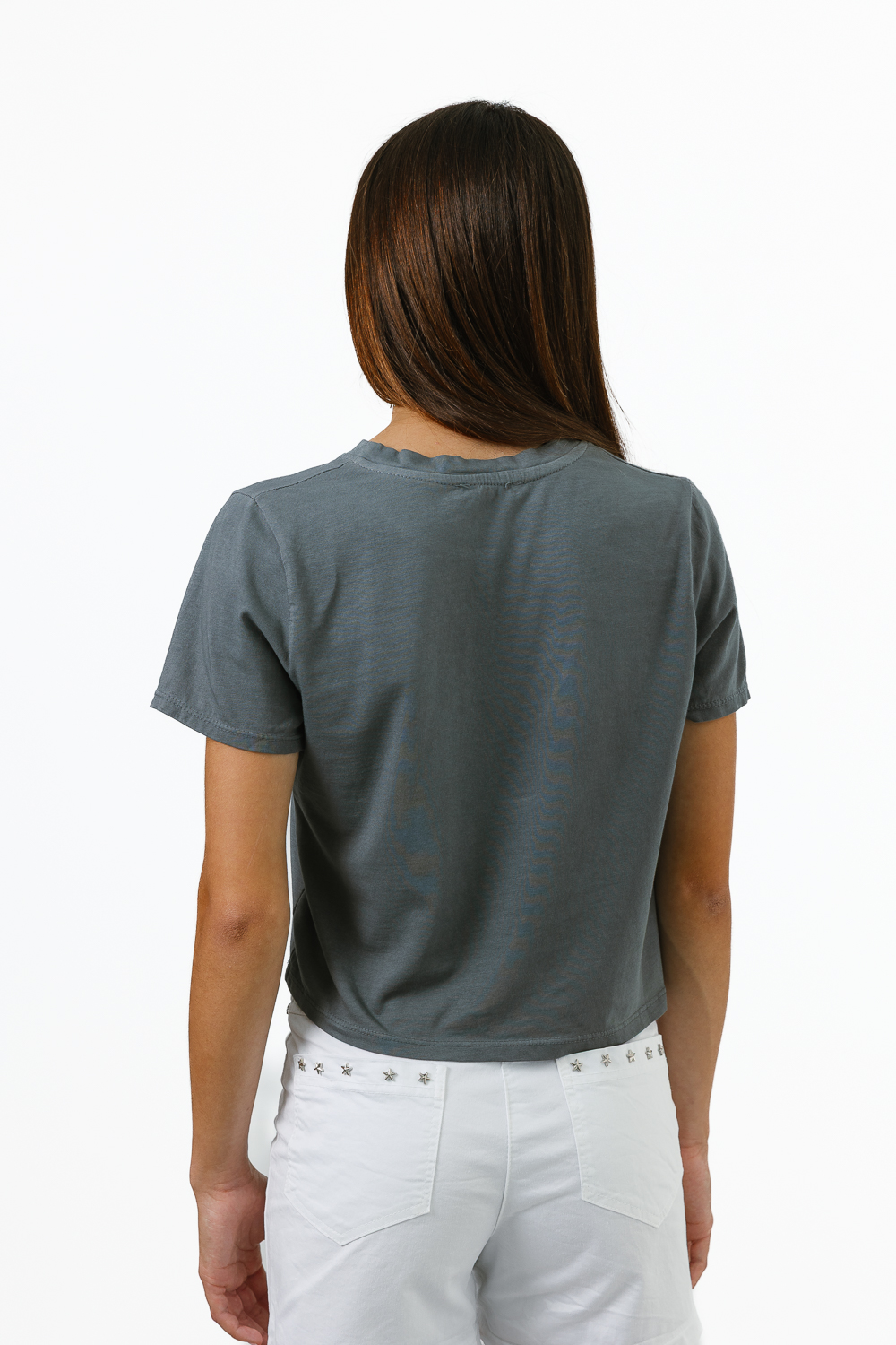 Camiseta Alas Strass Gris