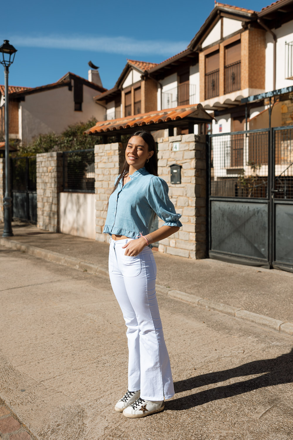 Camisa Denim Estrellas Azul Brookville