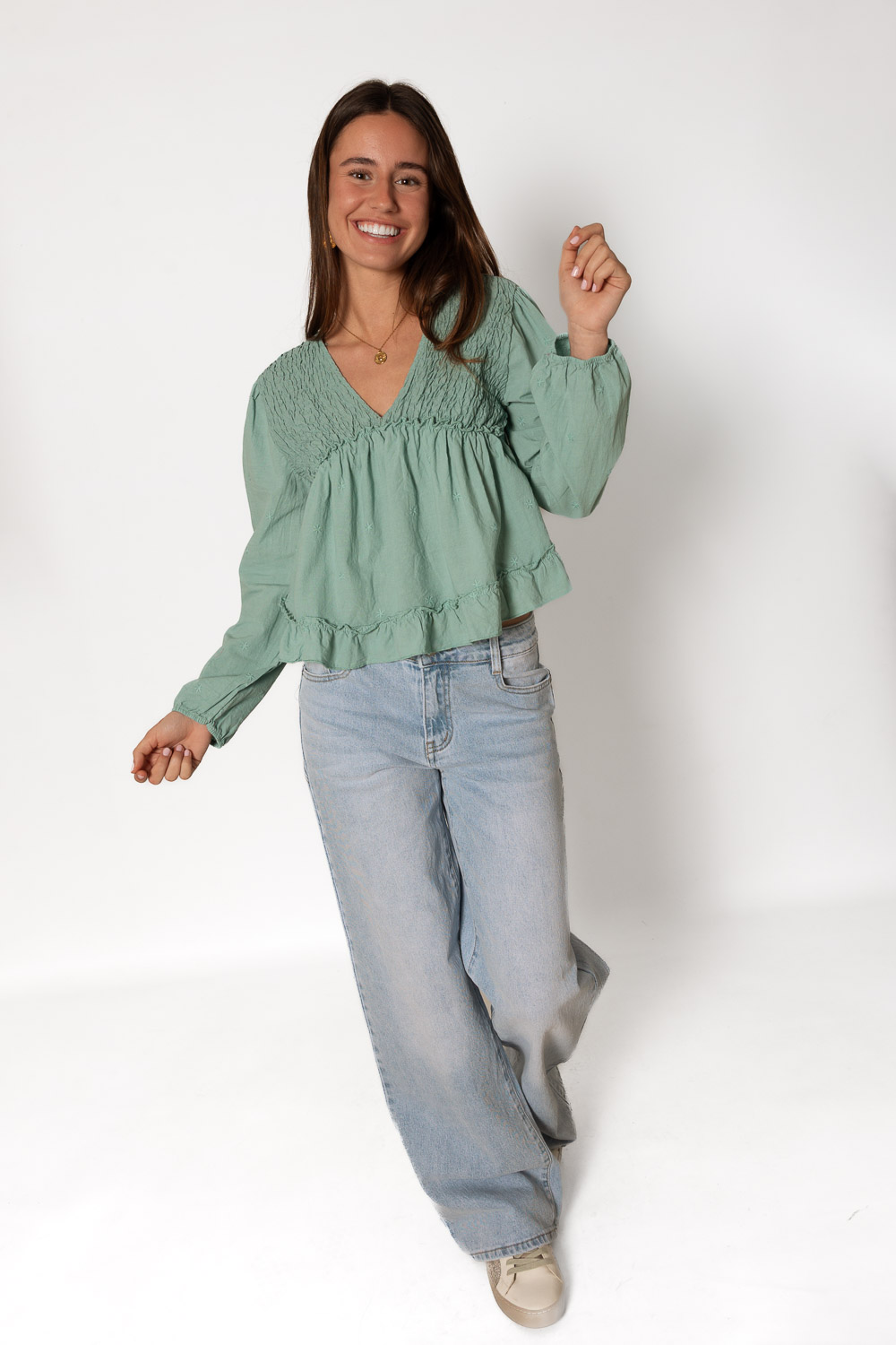 Blusa Countryside Aguamarina Brookville