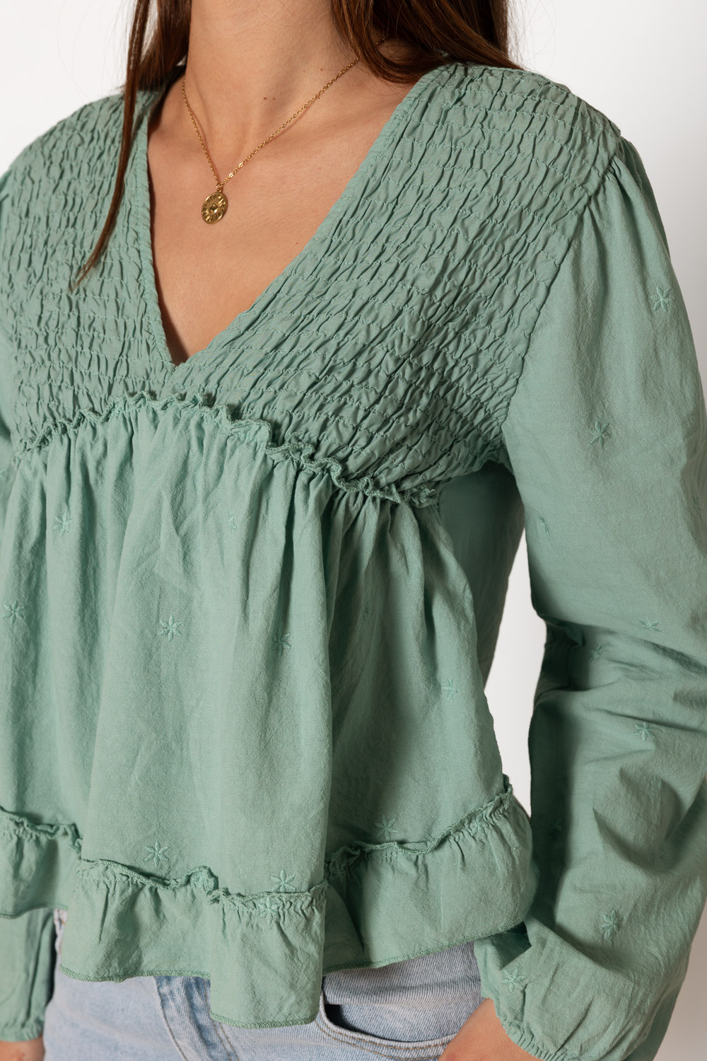 Blusa Countryside Aguamarina Brookville