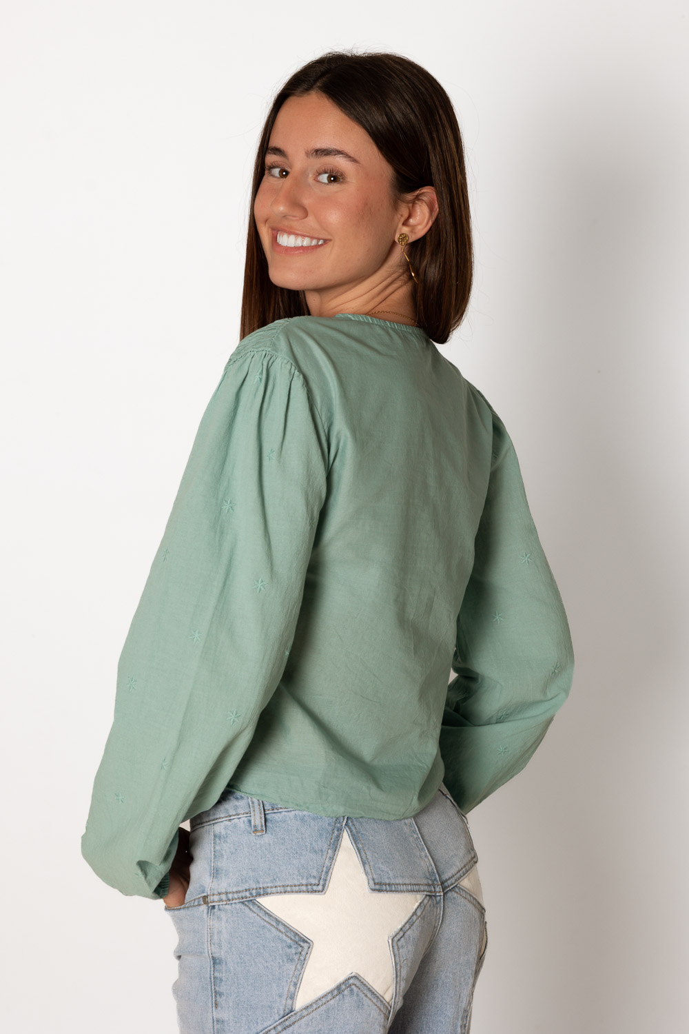 Blusa Countryside Aguamarina Brookville