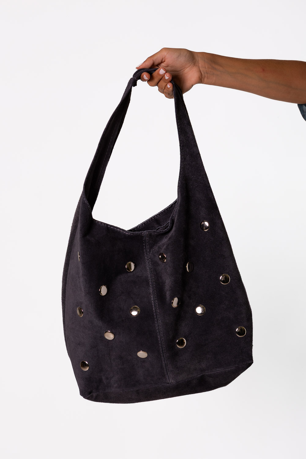 Bolso ANtelina Tachuelas Gris Brookville