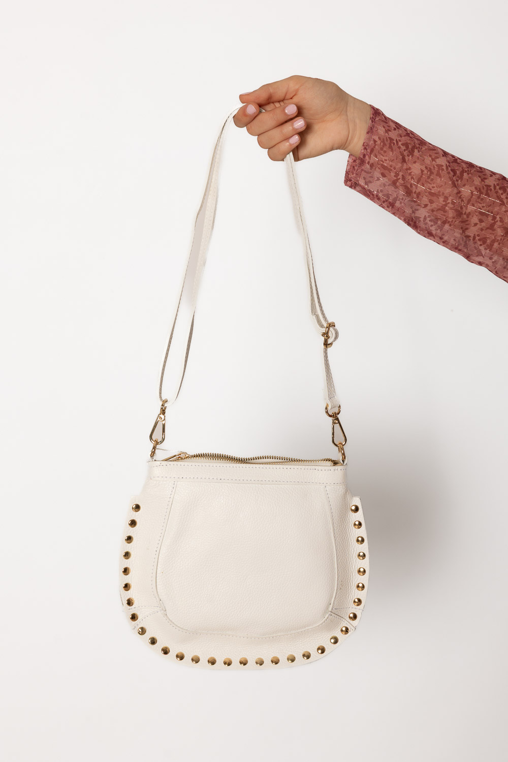 Bolso Lucky Tachuelas Blanco