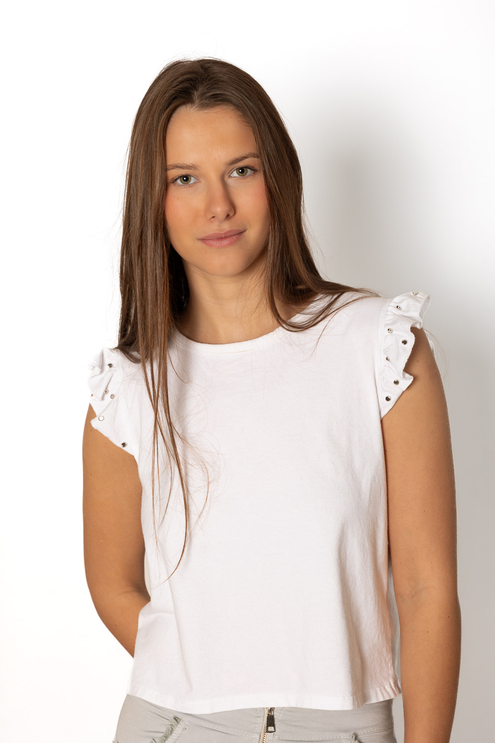 Camiseta Manga Corta Anillas Blanco 275 Ropa Casual Primavera Brookville