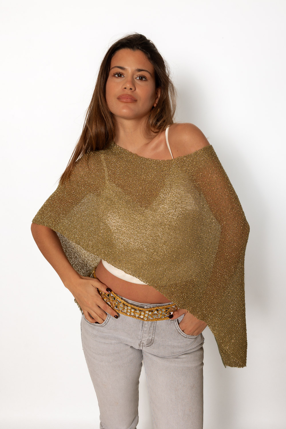 Capa Start Again Lurex Kaki 1321 Ropa Casual Primavera Brookville