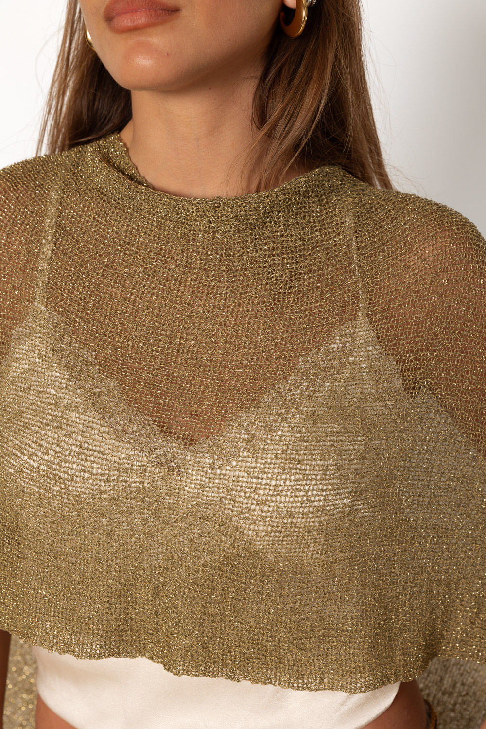 Capa Start Again Lurex Kaki 1334 Ropa Casual Primavera Brookville