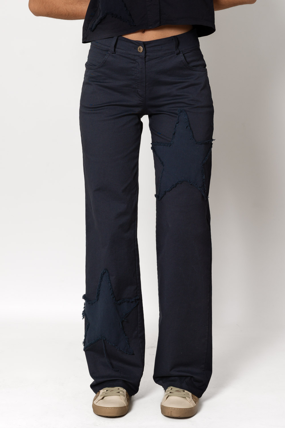 Chaleco y Pantalón Azul Marino Estrellas Parche Desflecado Brookville