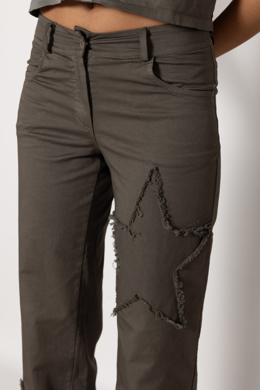 Chaleco y Pantalón Gris Estrellas Parche Desflecado Brookville