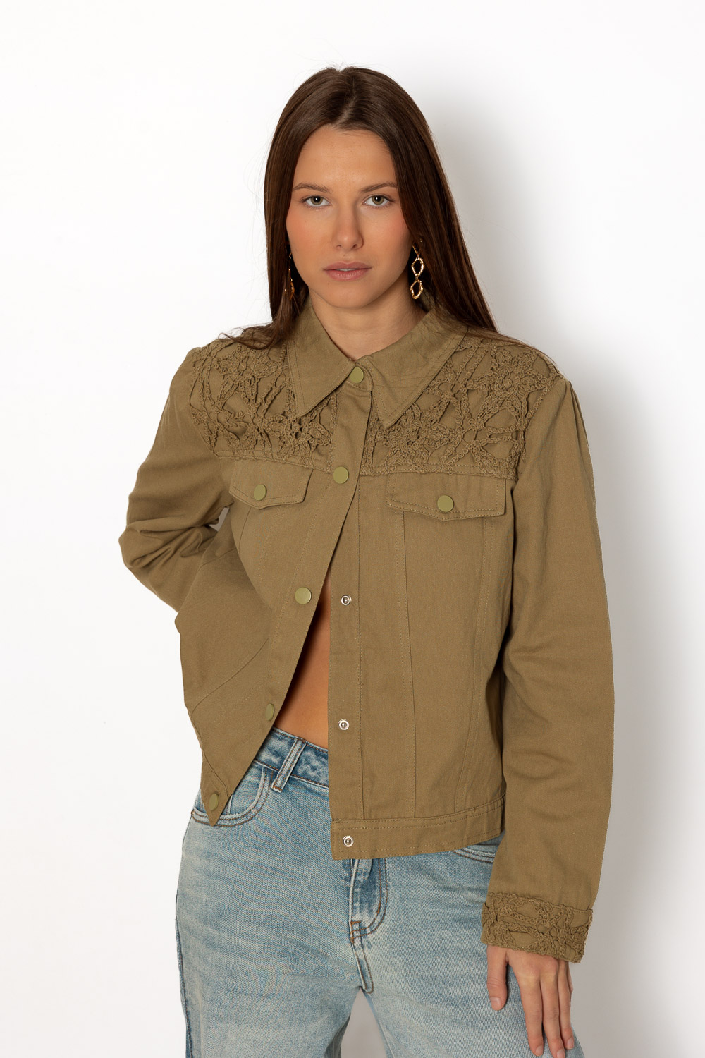Chaqueta Blooming Verde Militar 568 Ropa Casual Primavera Brookville