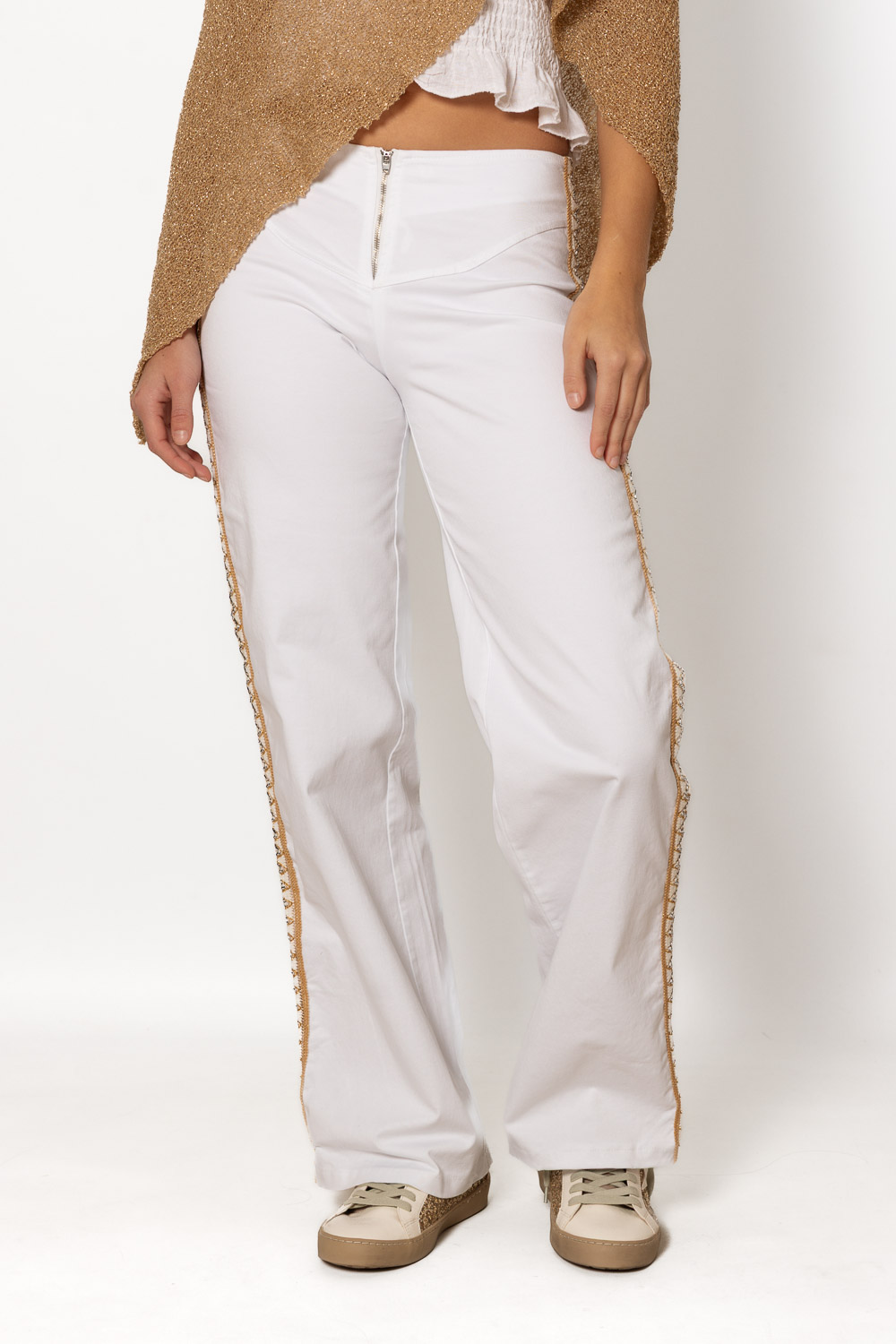 Pantalón Gold Blanco 711 Ropa Casual Primavera Brookville