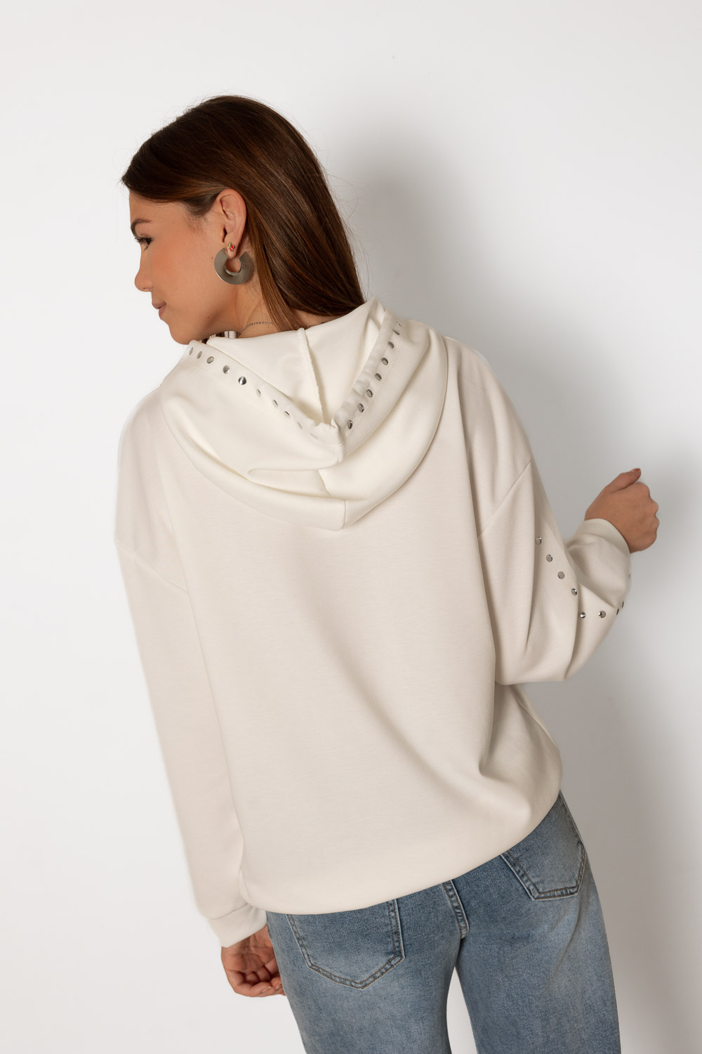 Sudadera Brook Blanco Tachuelas