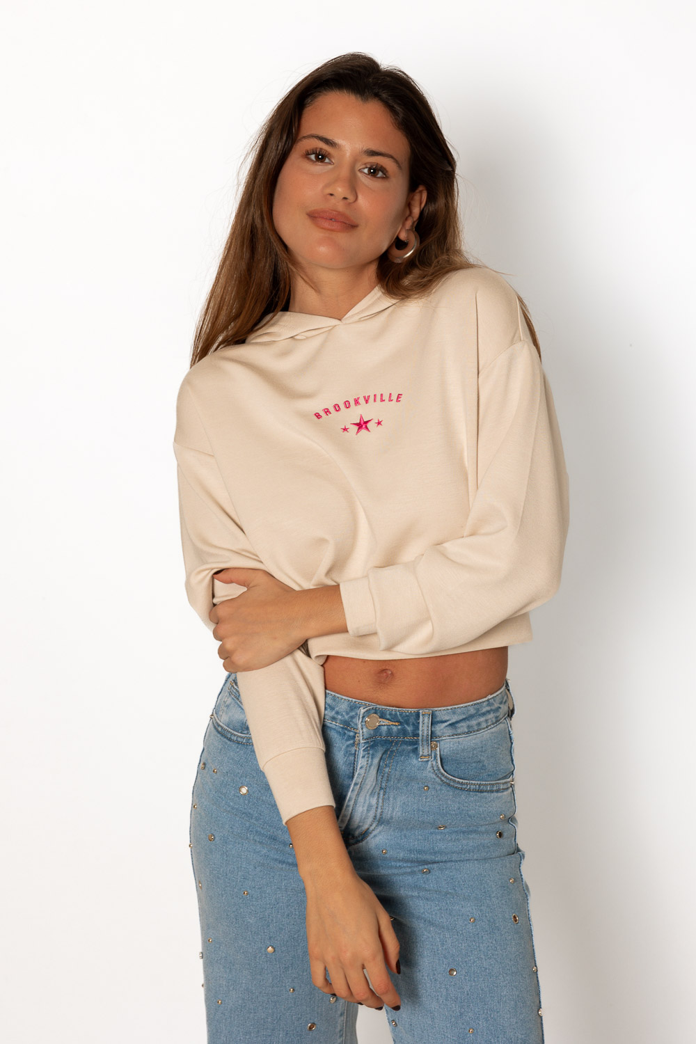 Sudadera Hannah Beige 1458 Ropa Casual Primavera Brookville