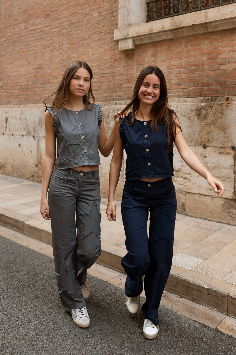 Total Look Denim Estrellas Parche Gris Brookville