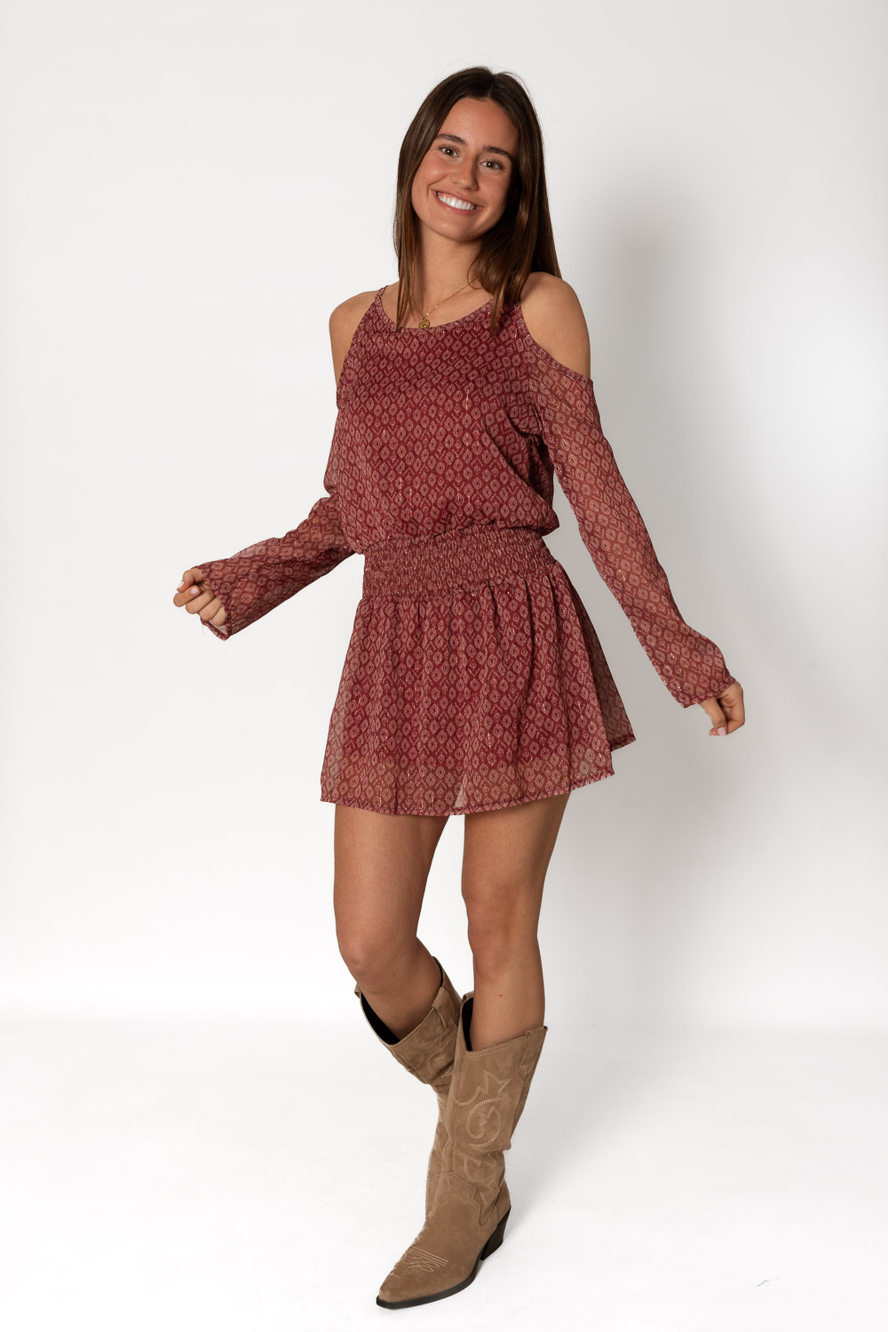 Vestido All The Time Burdeos Brookville