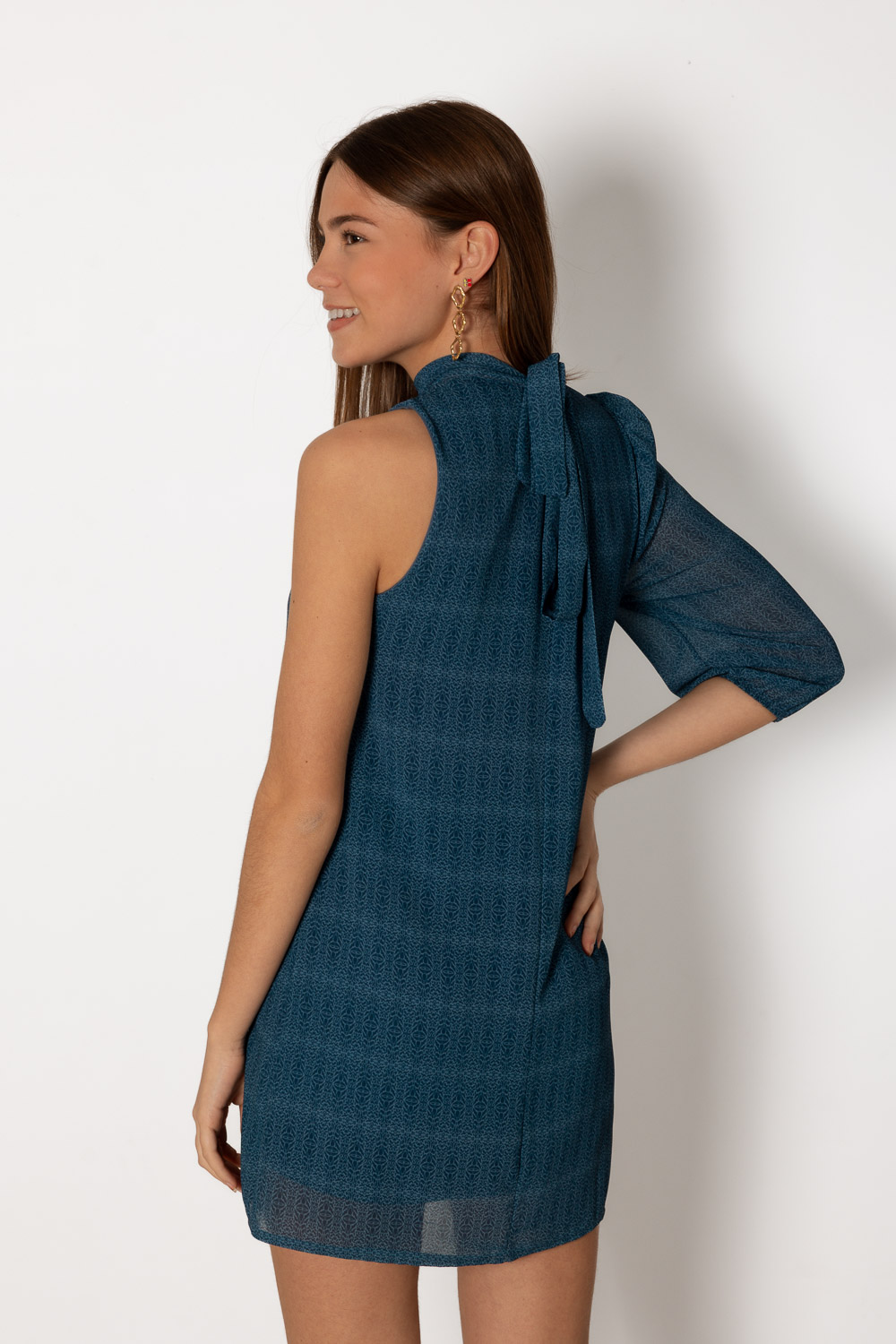 Vestido Arizona Estampado Azul Brookville