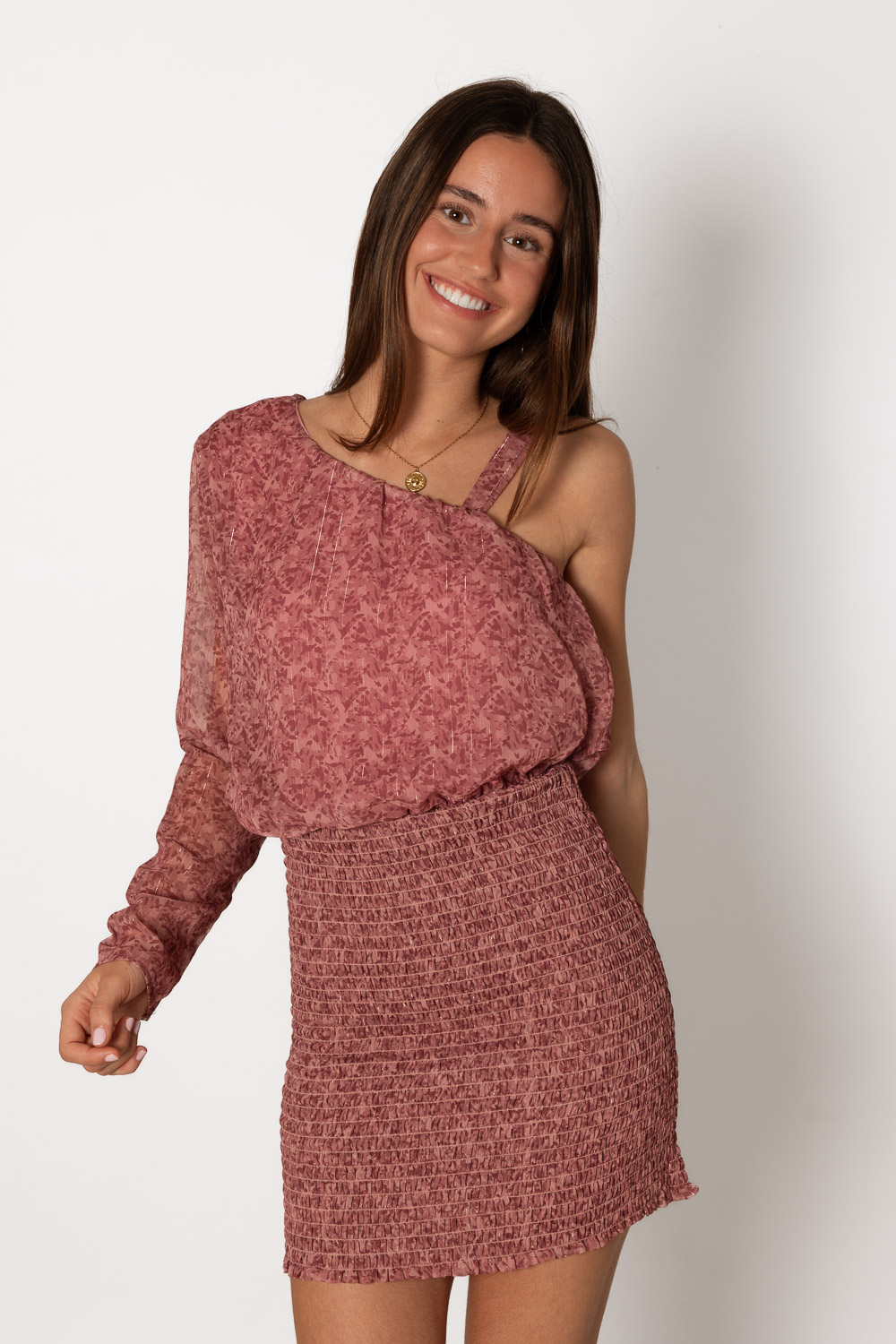 Vestido Asimétrico Dakota Rosa Brookville