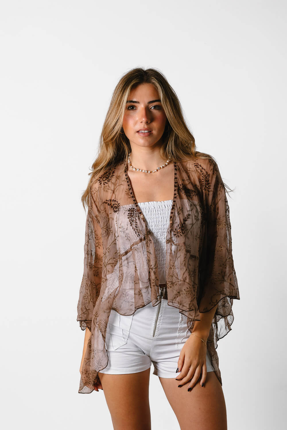 Kaftan Hojas Marrón