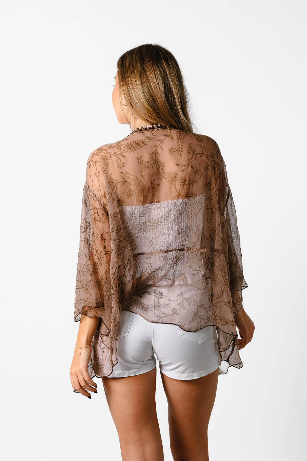 Kaftan Hojas Marrón