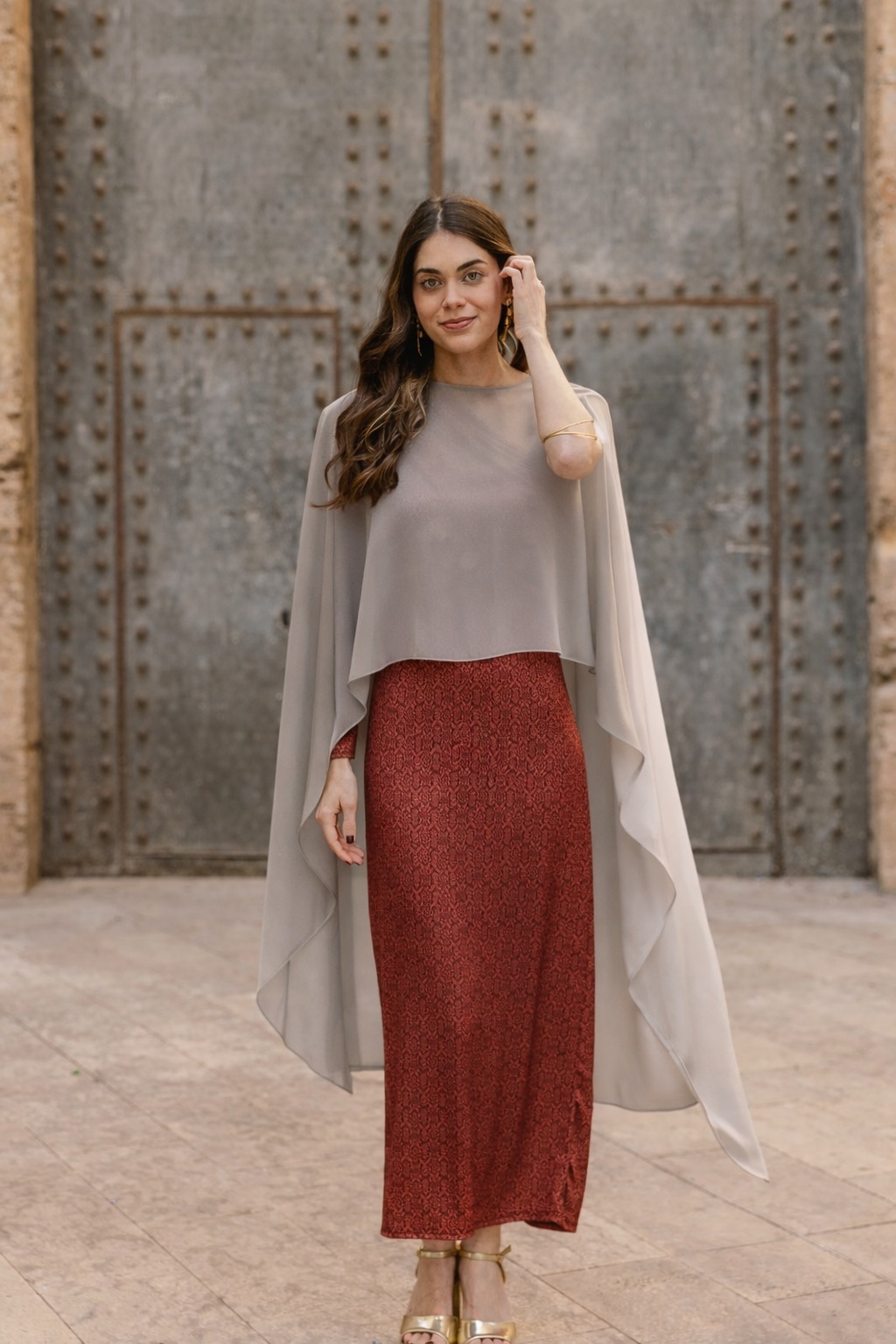 Capa de gasa gris eventos