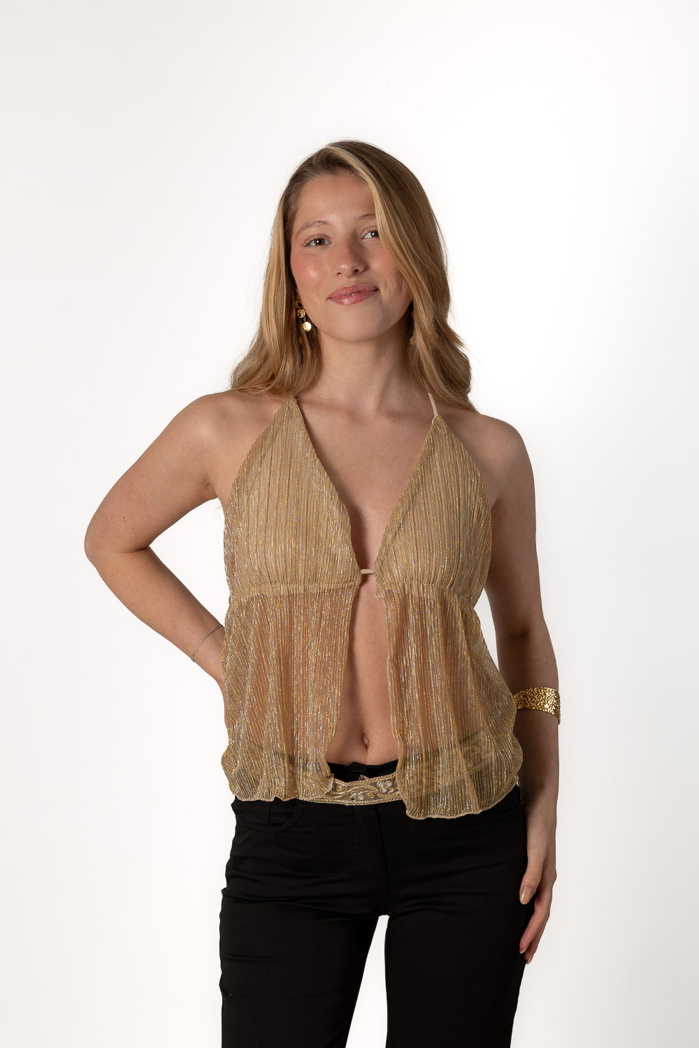 Top Dorado Lúrex Brillo Brookville