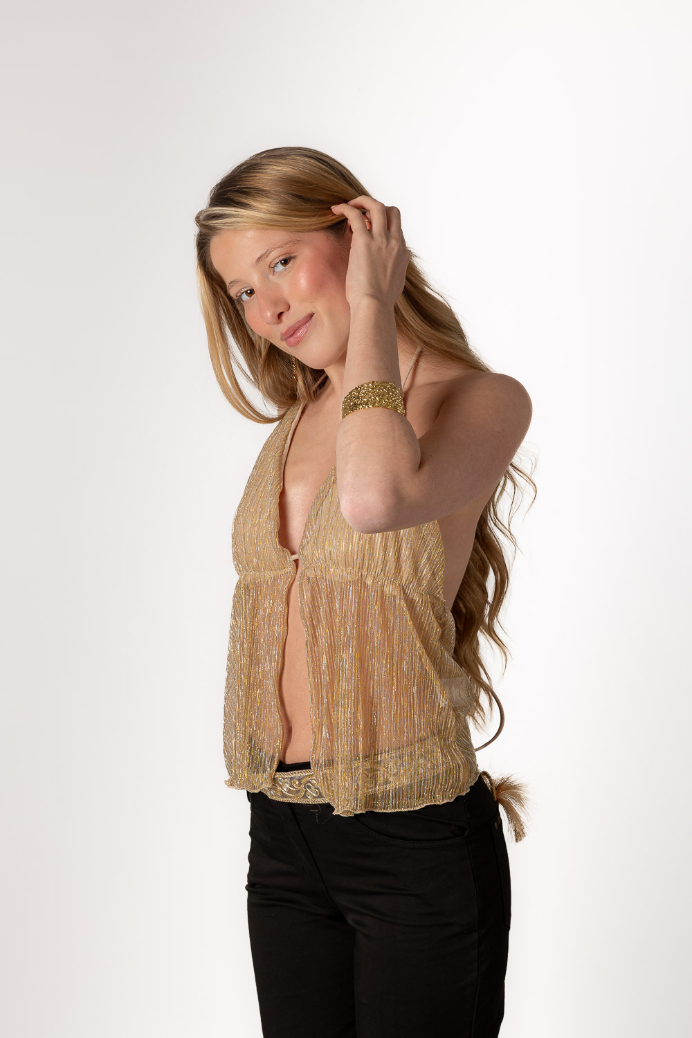 Top Dorado Lúrex Brillo Brookville