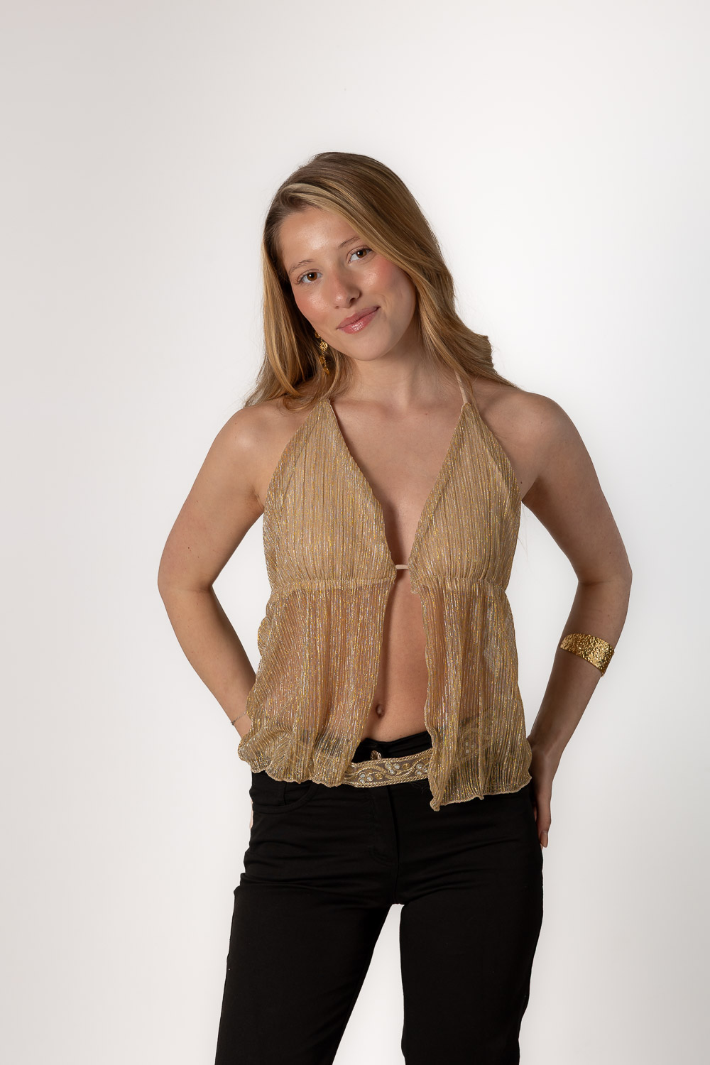 Top Dorado Lúrex Brillo Brookville