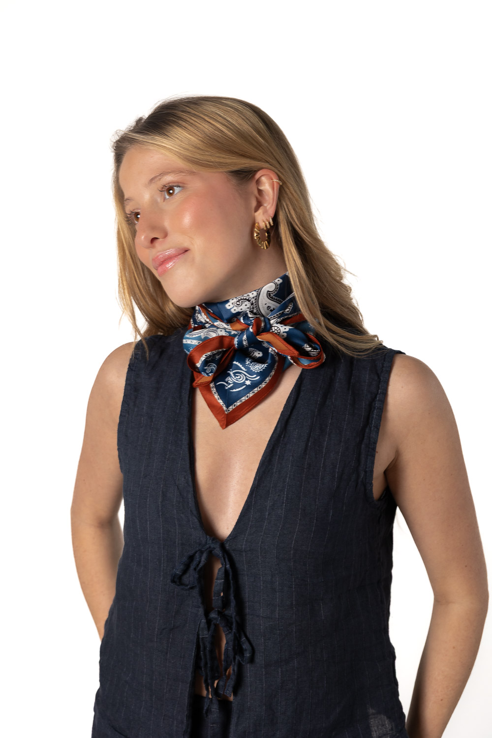 Pañuelo Paisley Azul Brookville