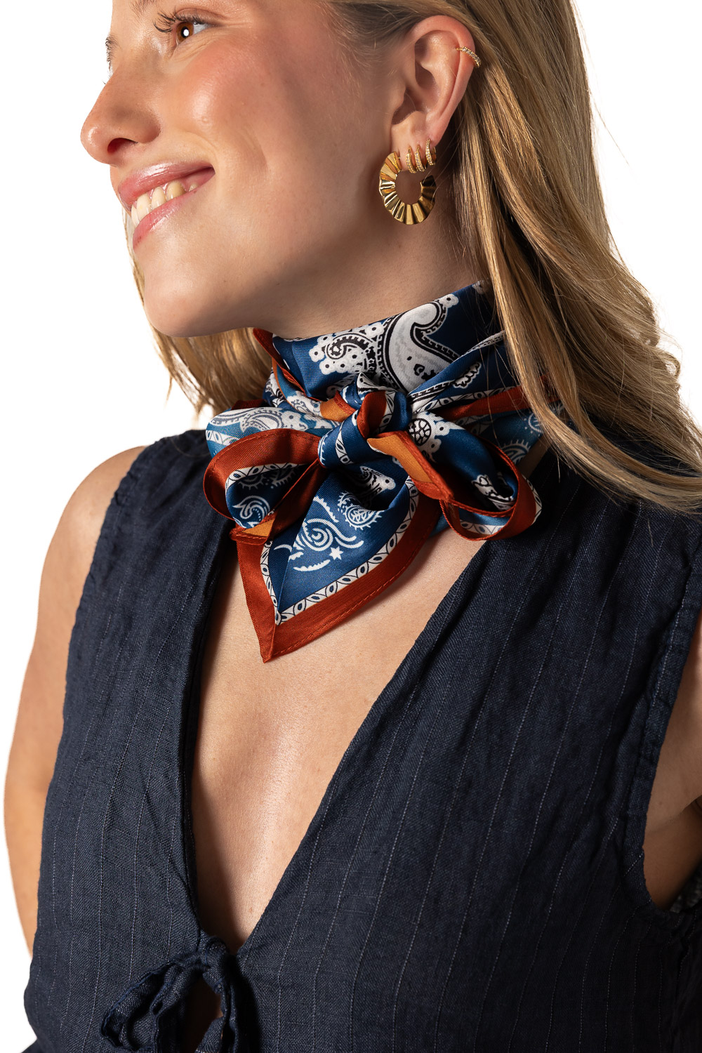 Pañuelo Paisley Azul Brookville