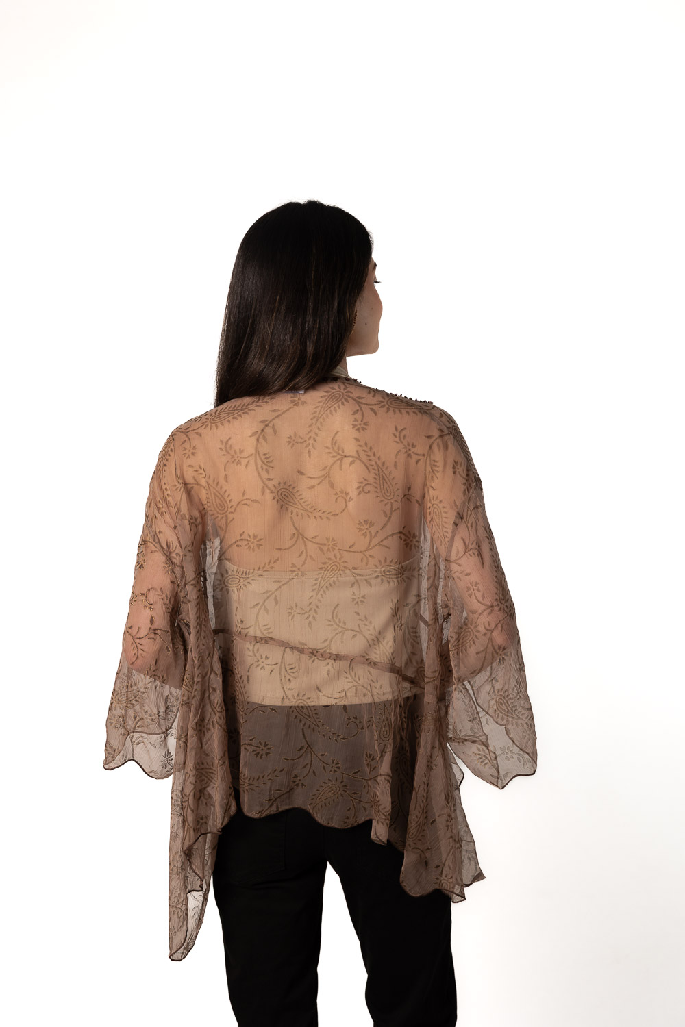 Kaftan Hojas Marrón