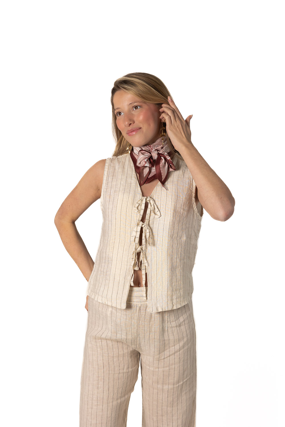 Conjunto 100% Lino Crudo