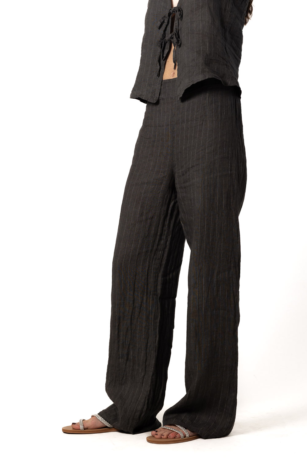 Conjunto 100% Lino Gris