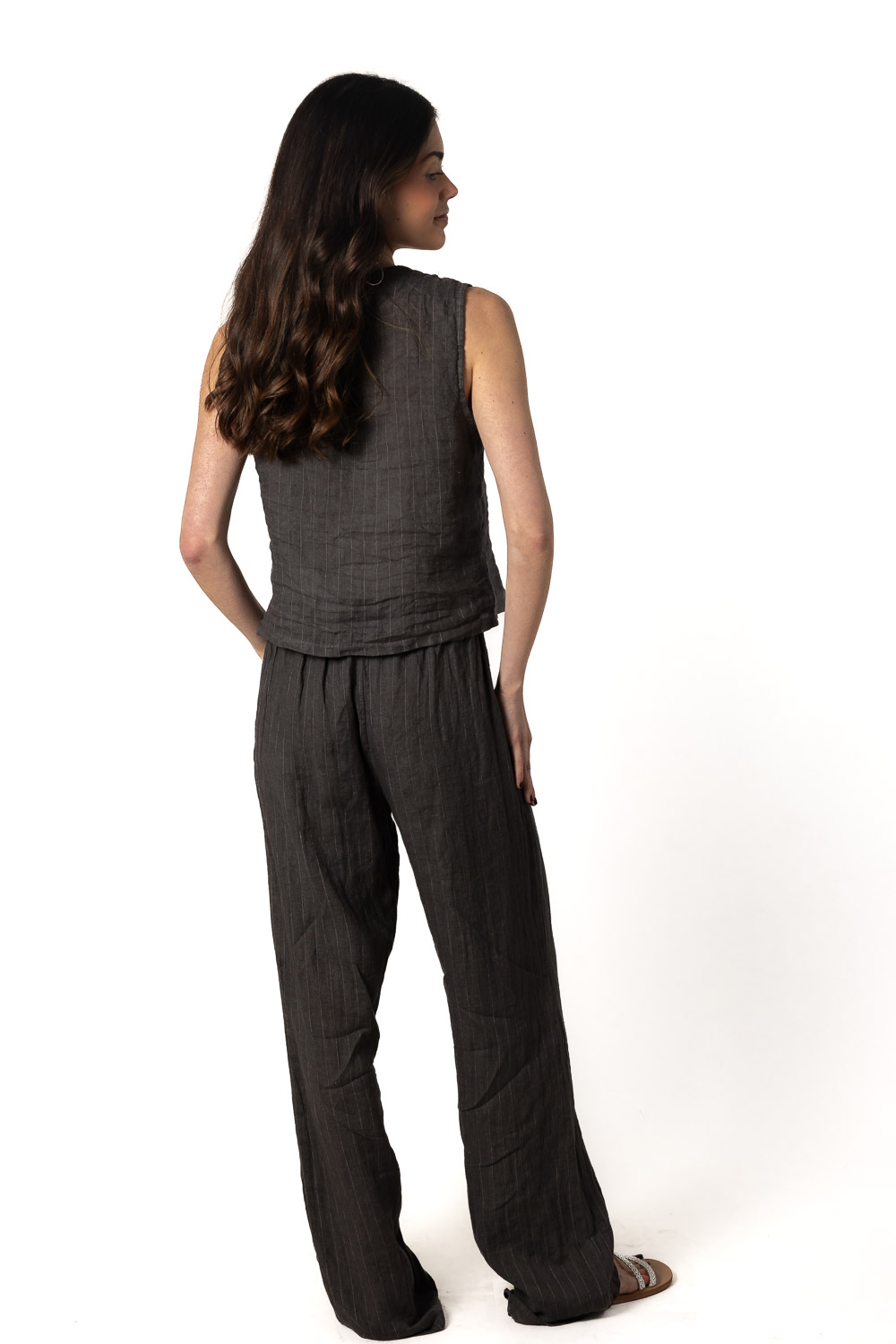 Conjunto 100% Lino Gris