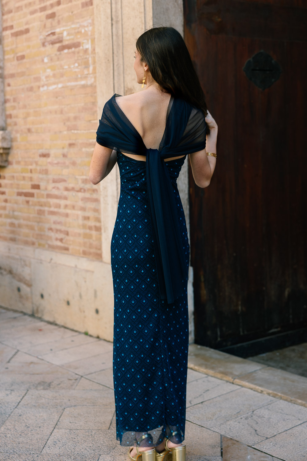 Vestido New Chapter Azul Marino Brookville