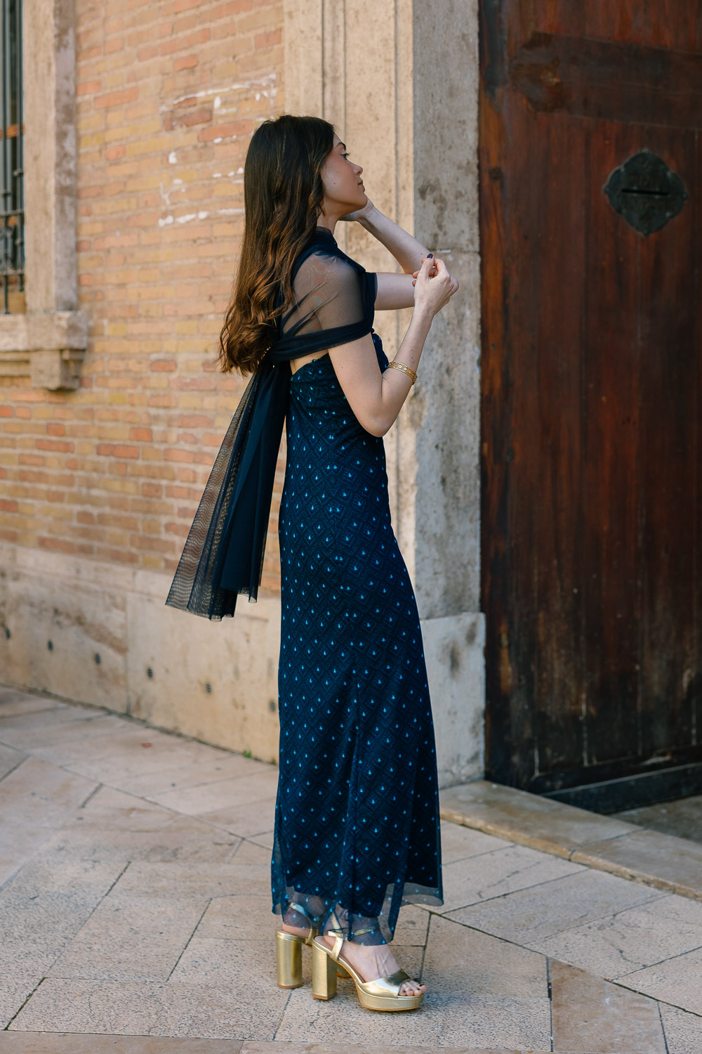 Vestido New Chapter Azul Marino Brookville