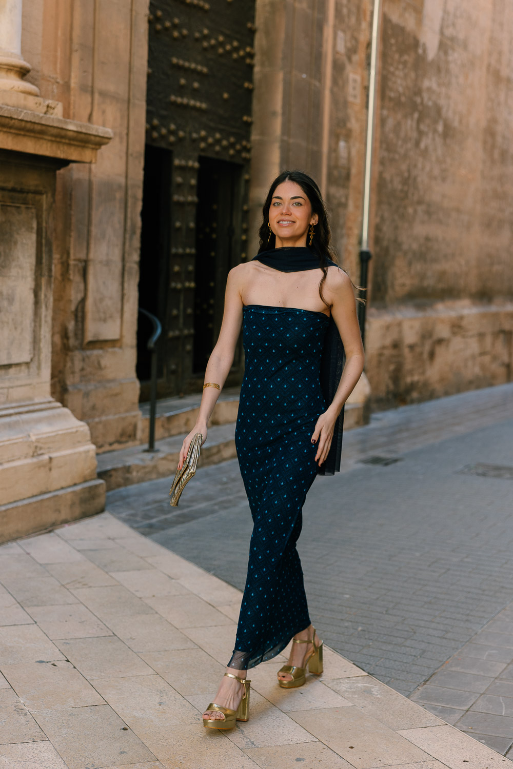 Vestido New Chapter Azul Marino Brookville