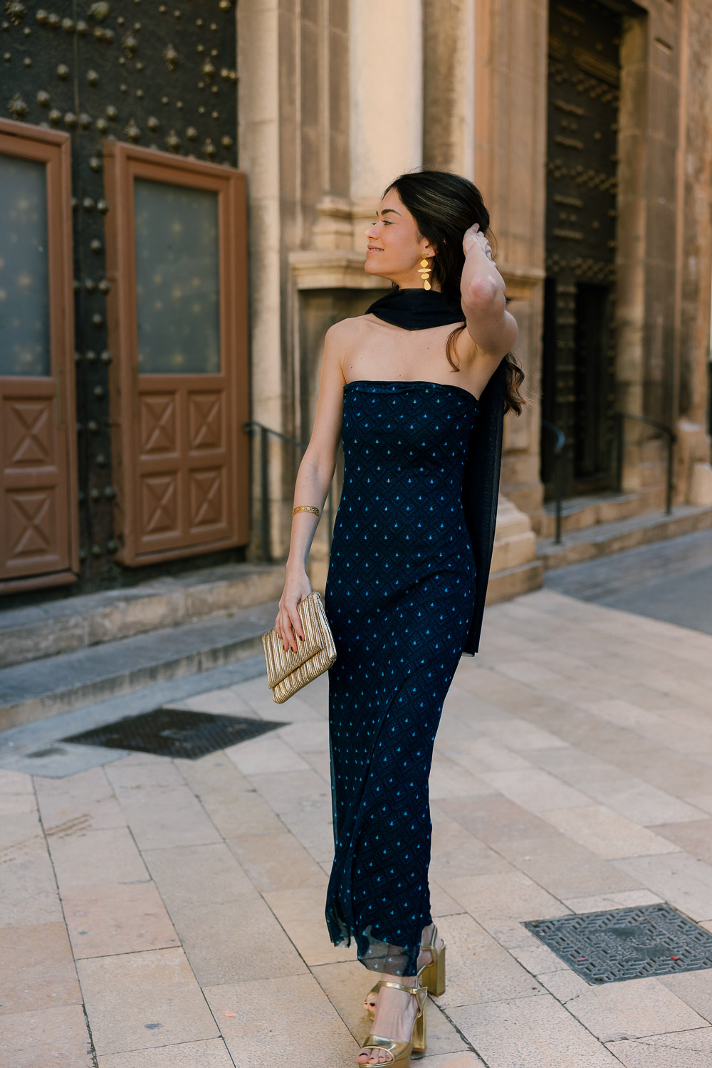 Vestido New Chapter Azul Marino Brookville