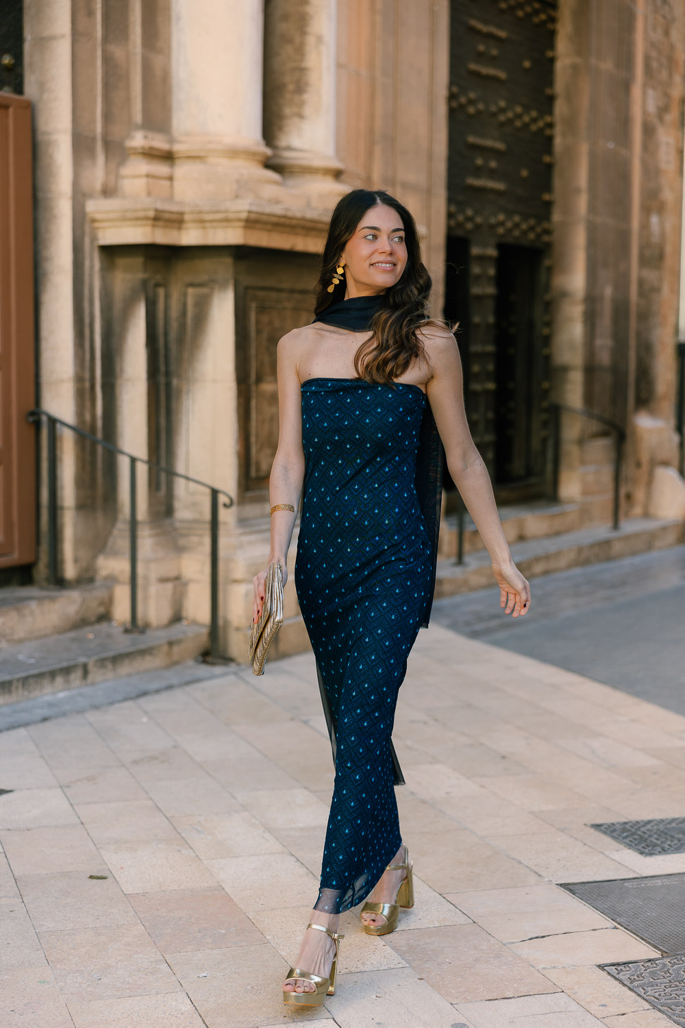 Vestido New Chapter Azul Marino Brookville