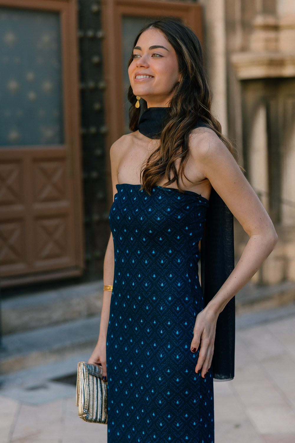 Vestido New Chapter Azul Marino Brookville