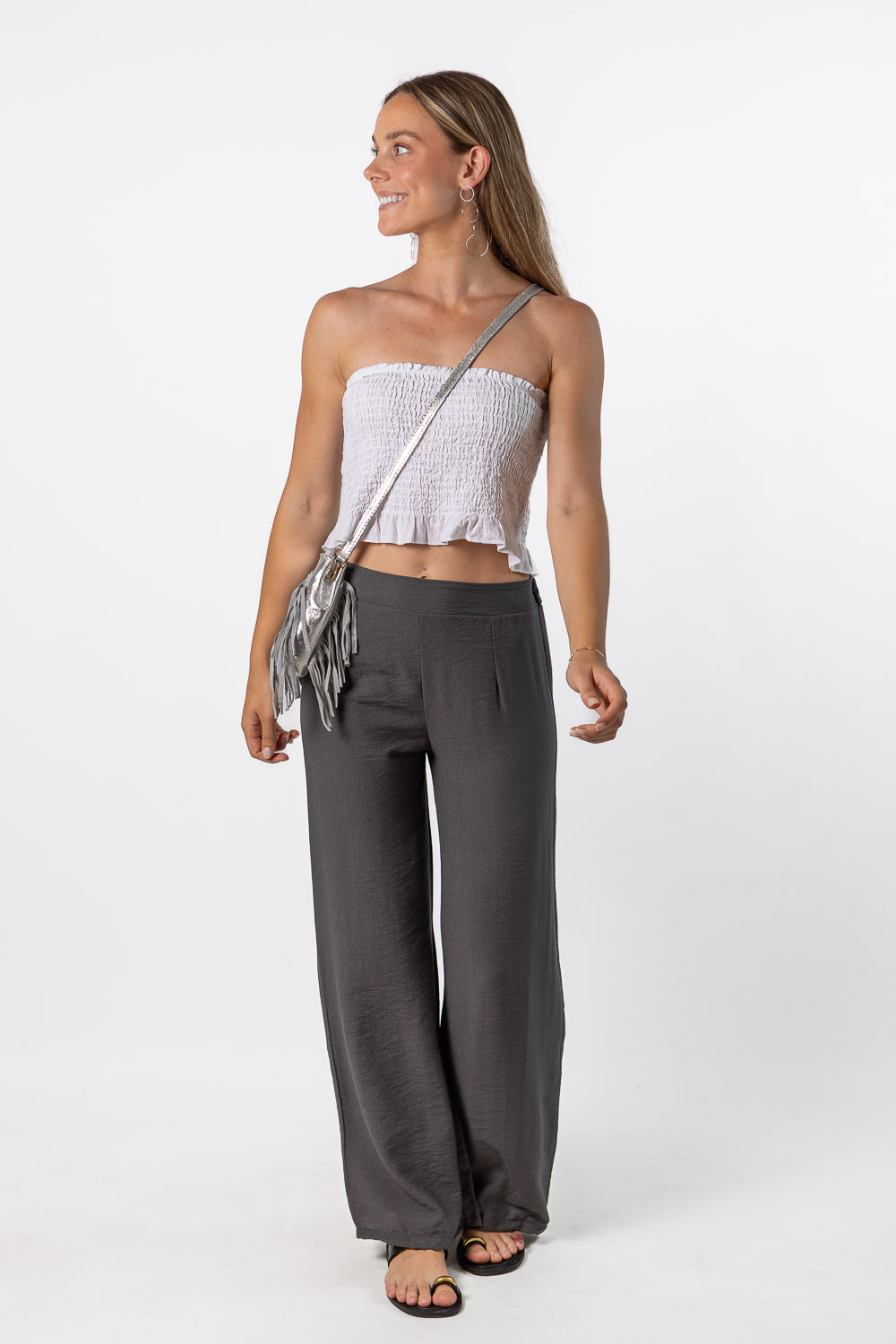 Pantalón Fluido Gris