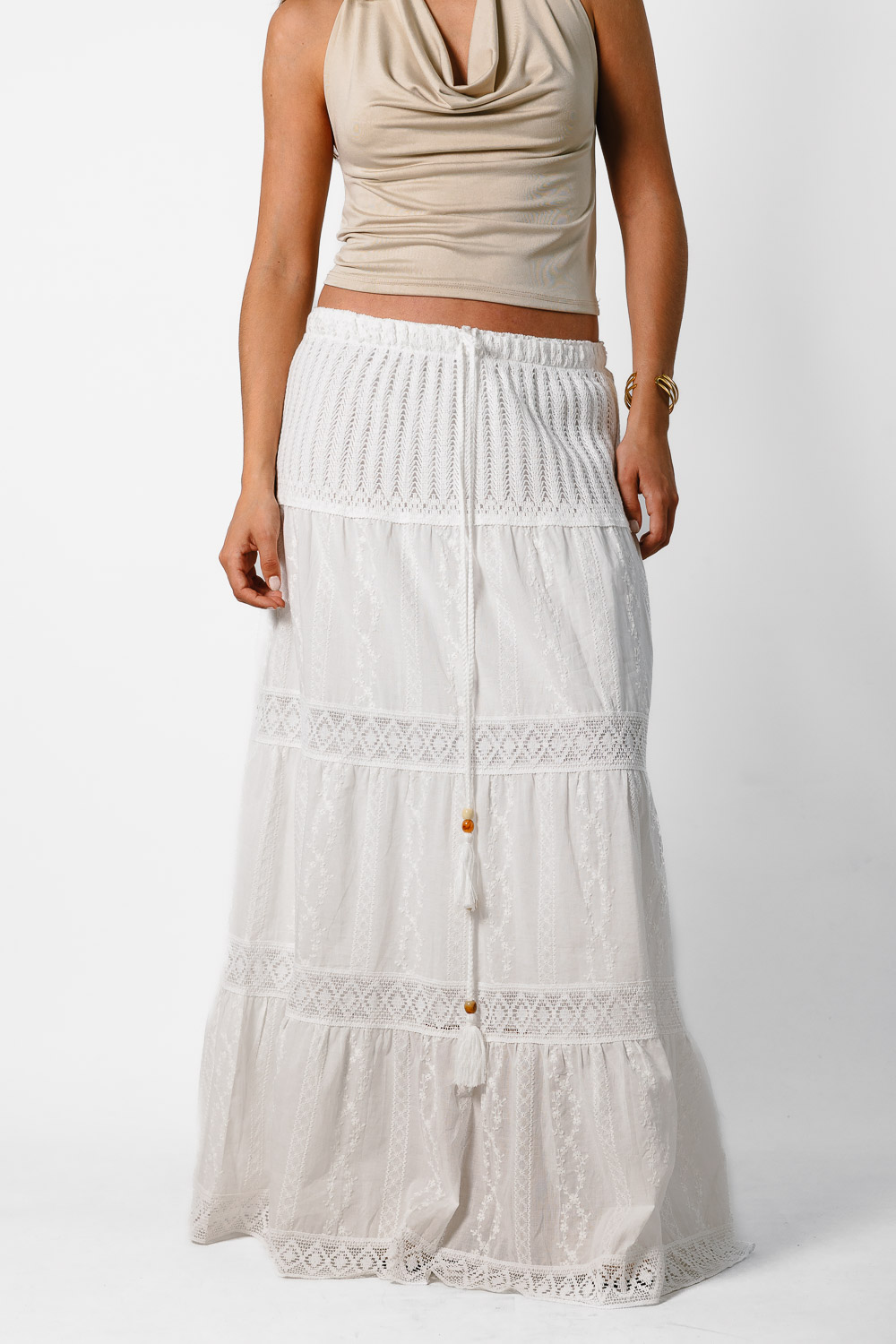 Falda boho Blanca