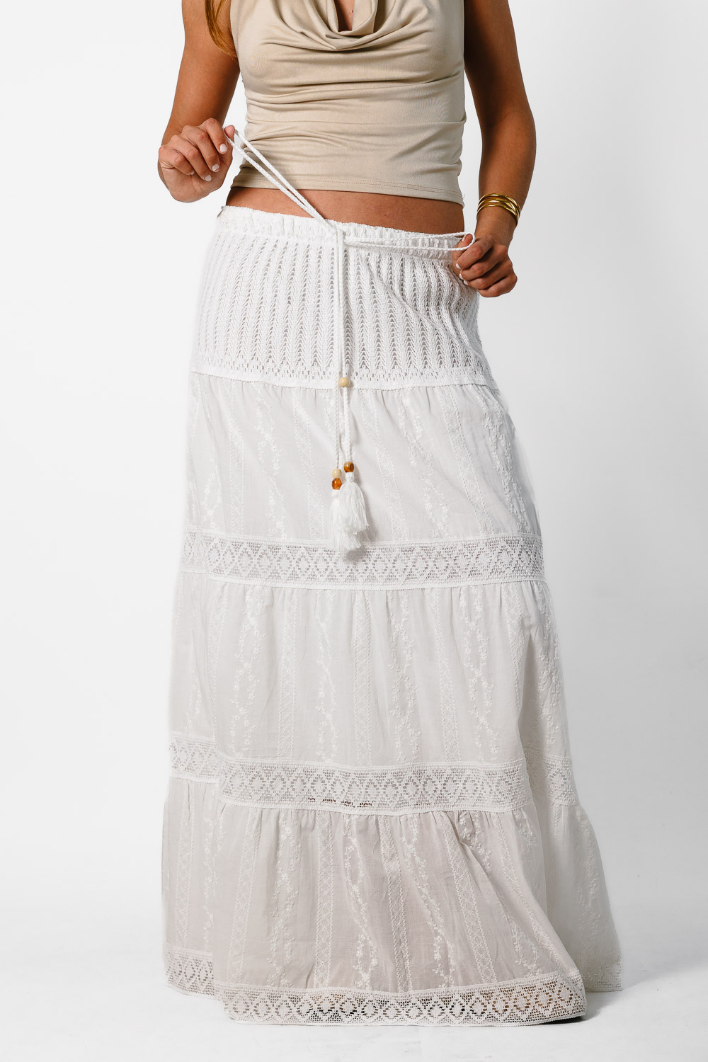 Falda boho Blanca