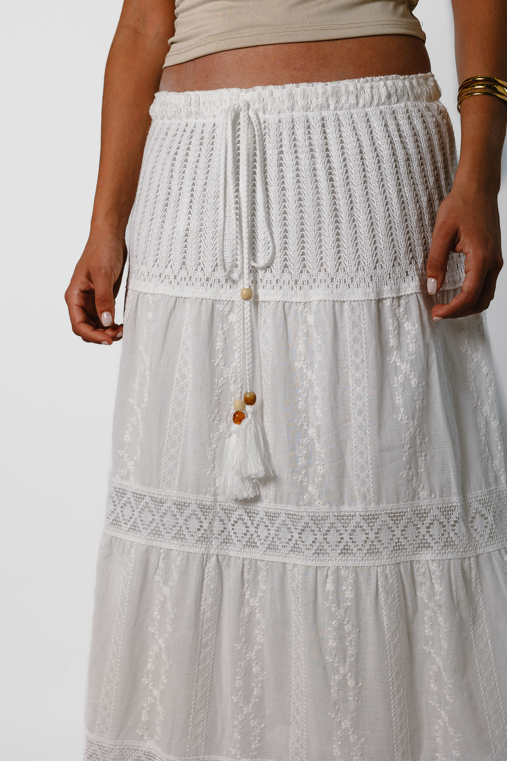 Falda boho Blanca