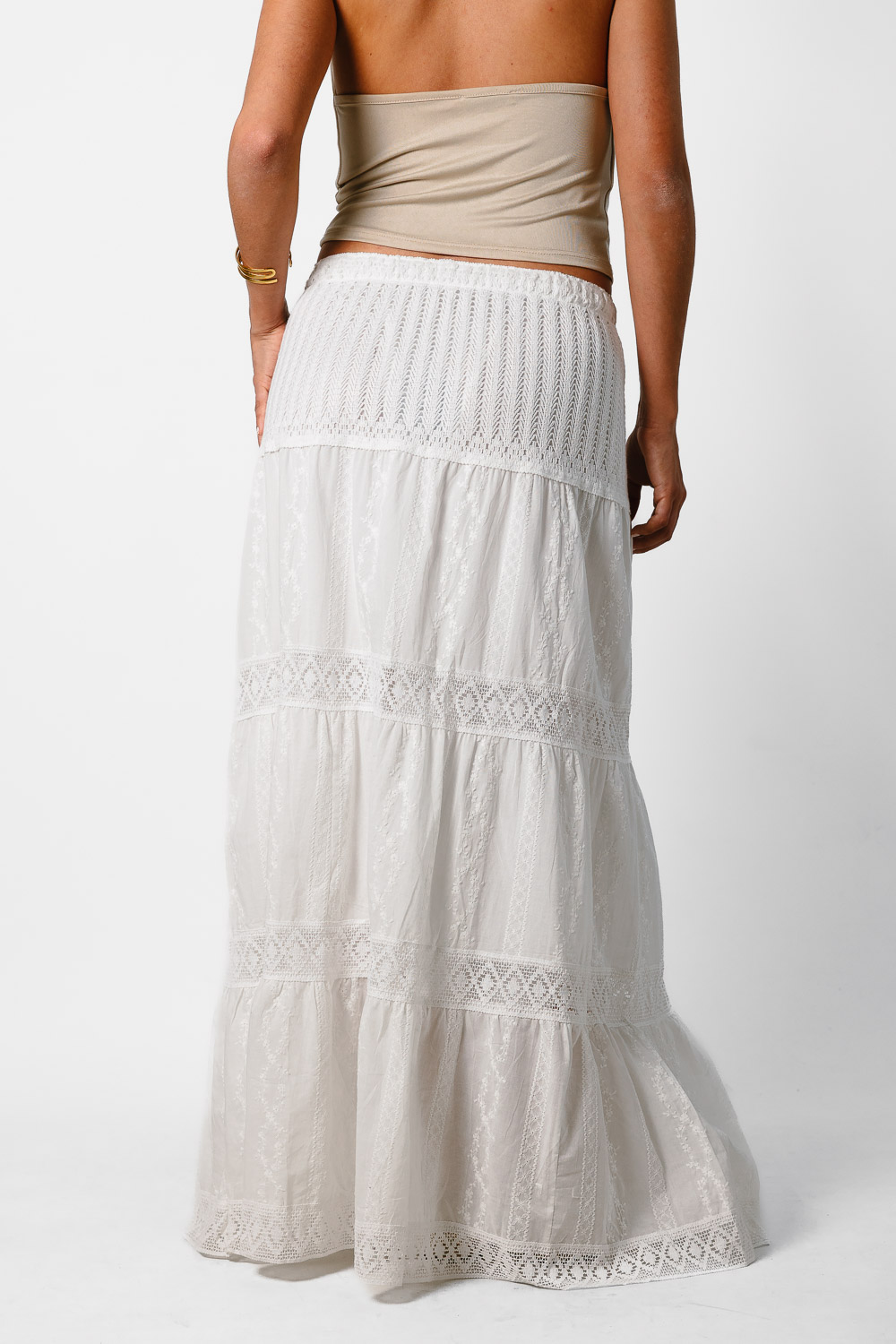 Falda boho Blanca