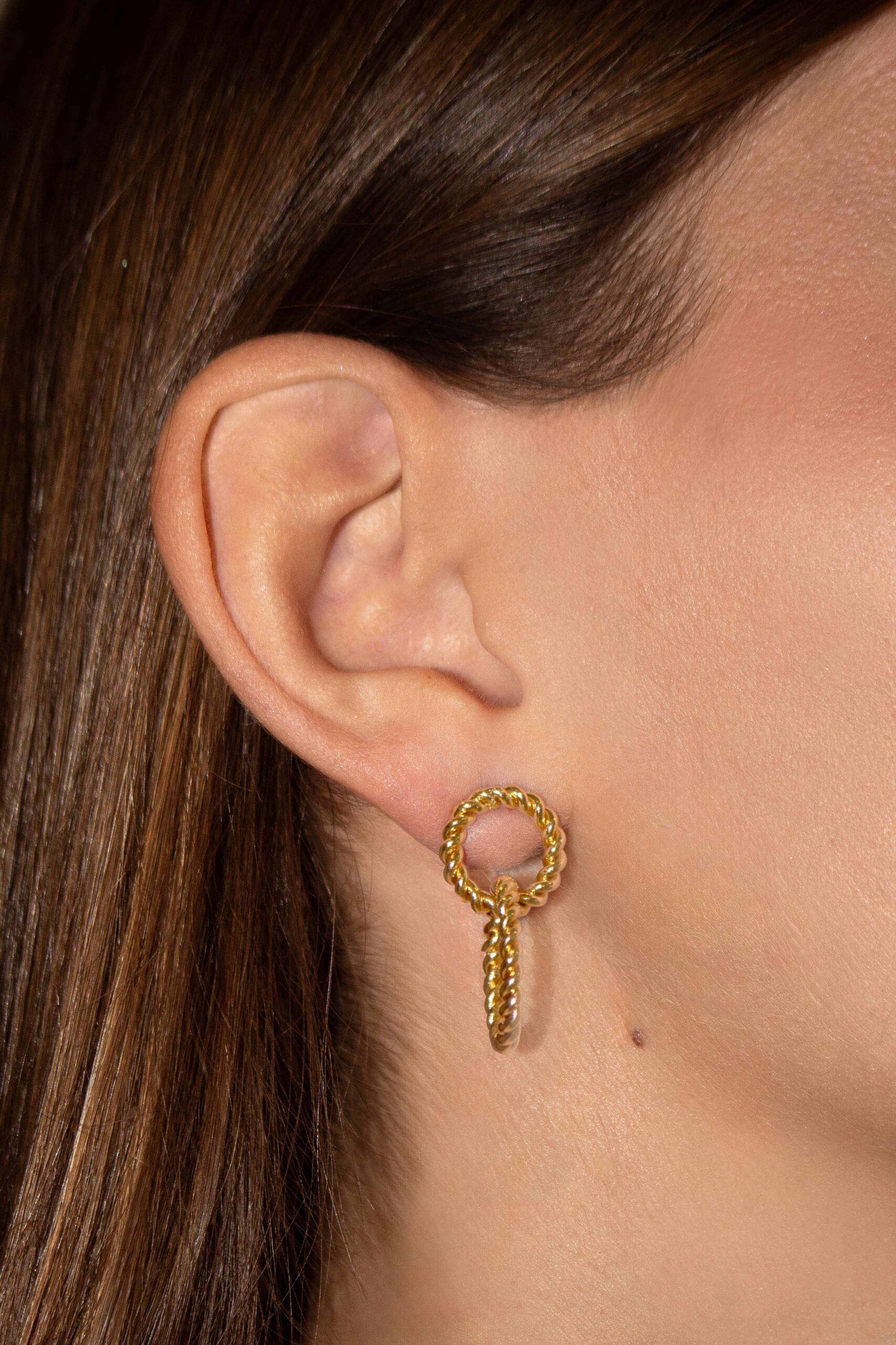 Pendientes You and I dorado