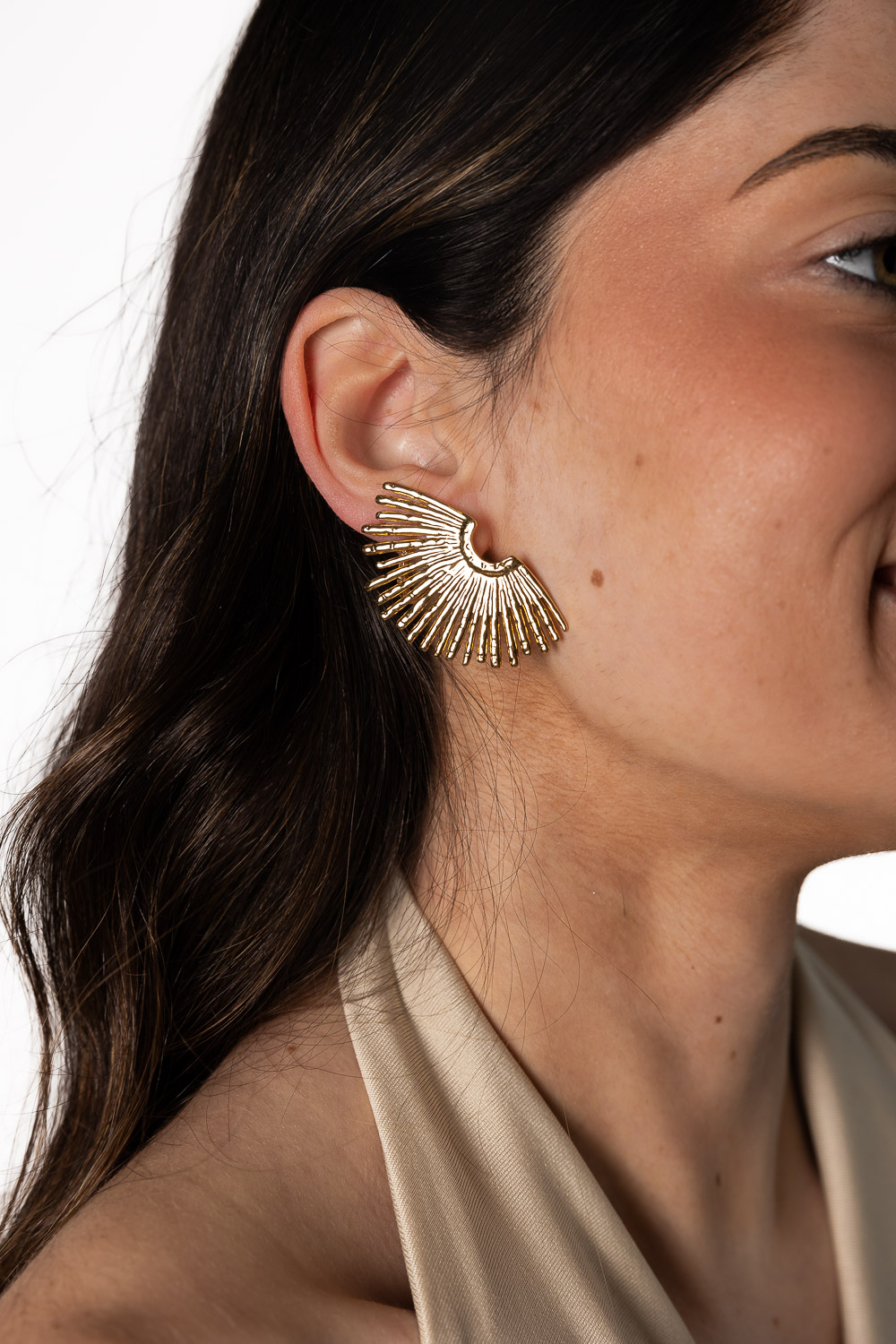 Pendientes Abanico Dorado
