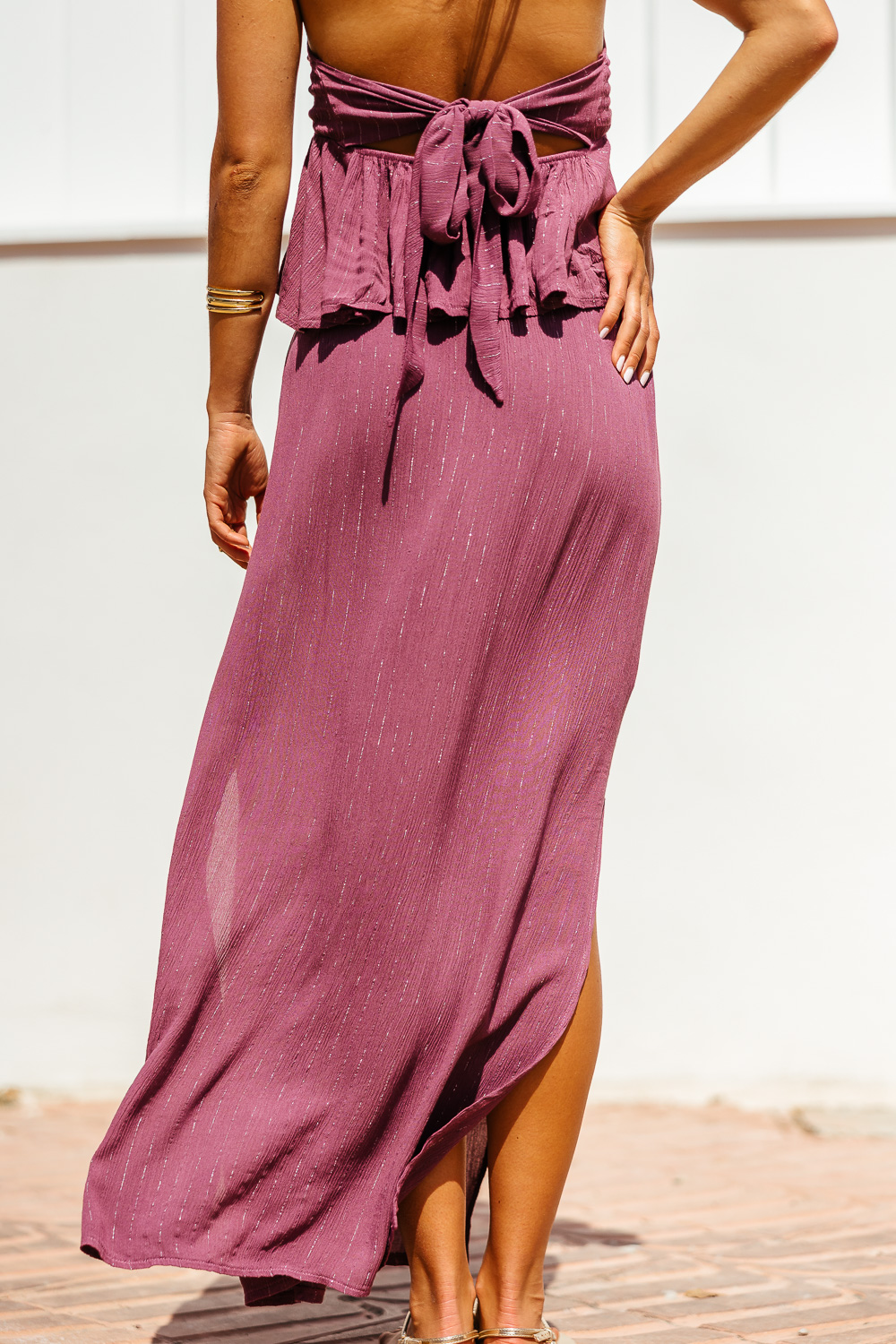 Falda midi diplo uva