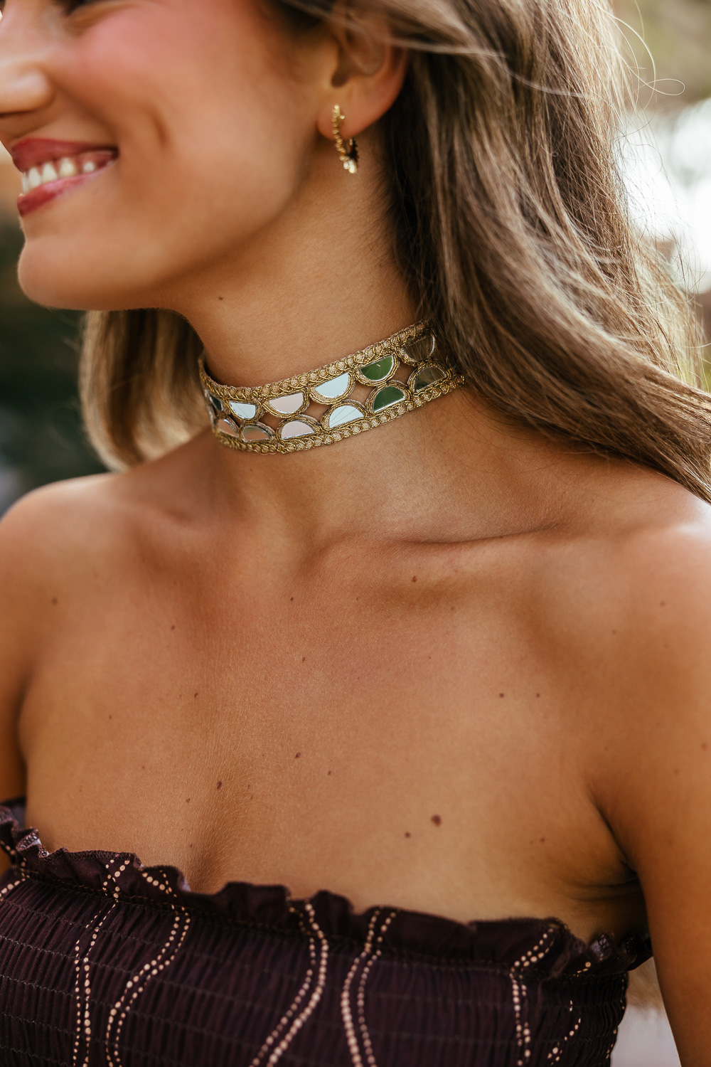 Choker círculos dorado