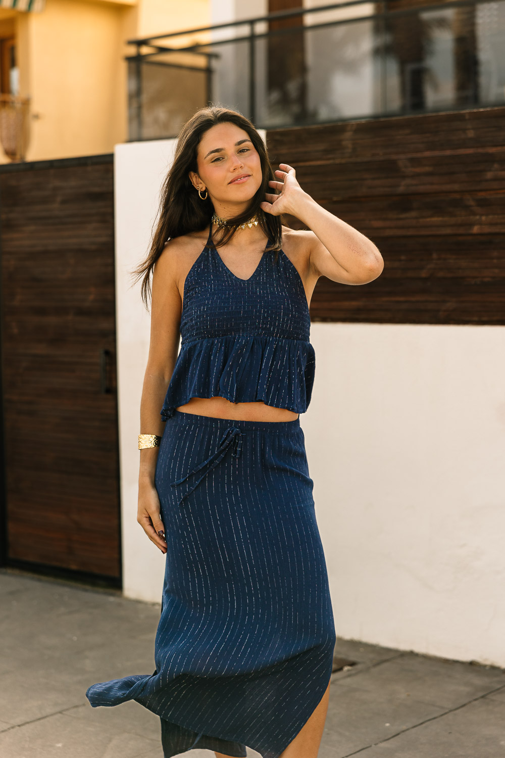 Top Halter Diplo Azul