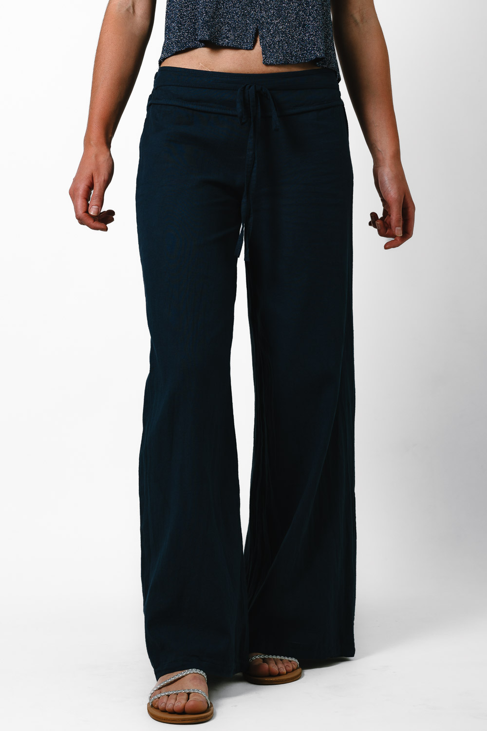 Pantalón Lino Azul