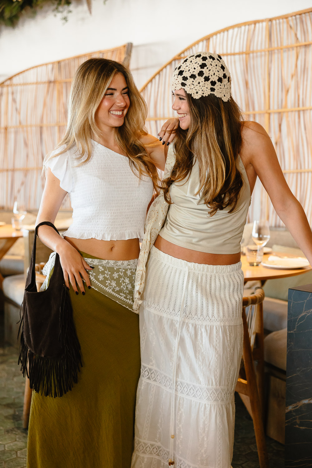 Casquete Crochet Beige